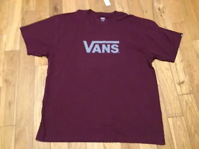 Buy Vans Tee Shirt, Burgundy, Size XXL • 4.99£