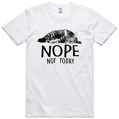 Buy Funny Unisex T Shirt Cat Anti Social Statement Not Today Novelty Slogan Tee • 8.99£