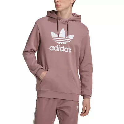 Buy Adidas Mens Hoodies Trefoil Fleece Hoodie Pullover Sweatshirts Sweat Tops S-XL • 29.99£