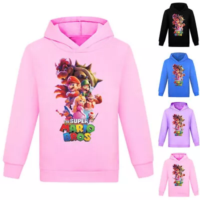 Buy Super Mario Brothers Kids Girls Boys Hoodies Sweatshirt Pullover Casual Hoody/ • 9.80£