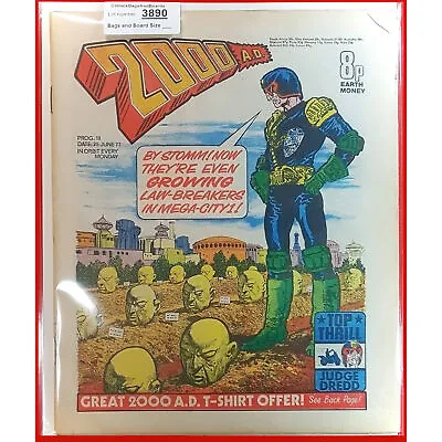 Buy 2000AD Prog 18 2000AD Comic T-Shirt Offer Issue  25 6 77 1977 Comic (lot 3890 • 27.50£