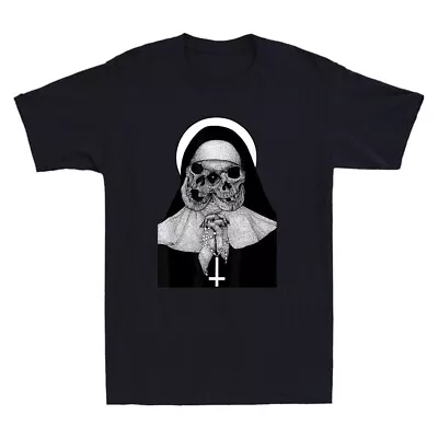 Buy Occult Gothic Dark Satanic Unholy Nun Witchcraft Grunge Goth Retro Men's T-Shirt • 17.99£