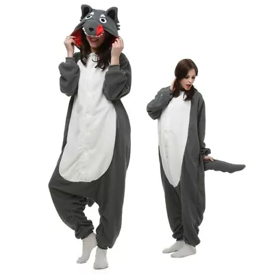 Buy New Animal Pajamas Cosplay Adult Clothing Cartoon One Piece Shark Wolf Horse • 27.59£