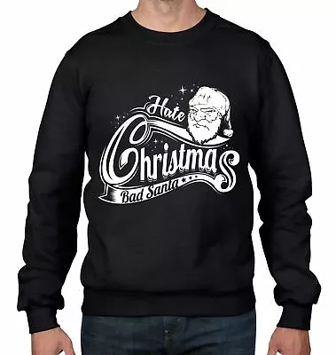 Buy Hate Christmas Bad Santa Claus Bah Humbug Men's Sweater  Jumper • 22.95£