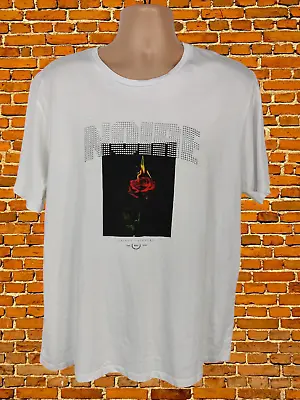 Buy Mens River Island White Saints & Sinners Noire Short Sleeve T-shirt Top Size Xxl • 9.99£