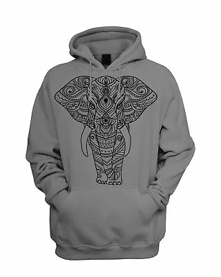 Buy Tribal Indian Elephant Tattoo Men's Hoodie - Hooded Sweatshirt - Hipster Design • 24.95£