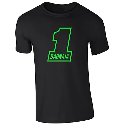 Buy Bagnaia 01 T Shirt Aprilla Racing Motgp Rider Black T Shirt Multi Colour Design • 10.97£