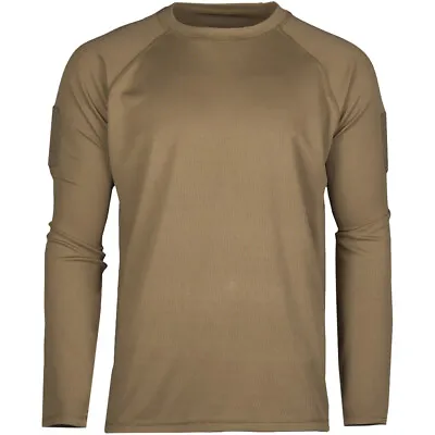 Buy Mil-Tec Tactical Long Sleeve Quick Dry Mens Shirt Outdoor Hunting Dark Coyote • 21.95£