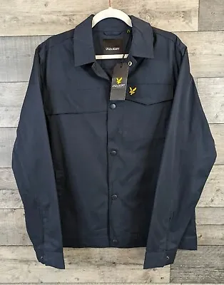 Buy Lyle And Scott Engineers Jacket Mens Size Small Harrington Navy Blue Smart Indie • 45.99£