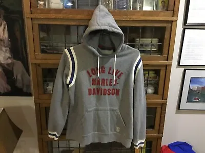 Buy HARLEY DAVIDSON Long Live Gray SPELL OUT Women’s Hoodie Sweatshirt SZ L - Cool • 34.74£