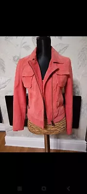 Buy Ladies Pink Suede Jacket By LAKELAND Leather Size 10 • 5£