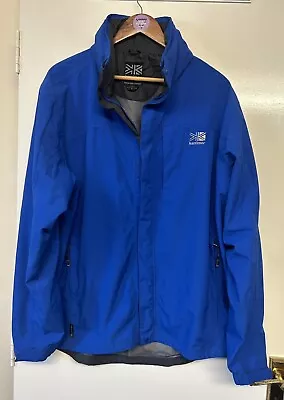 Buy KARRIMOR Weathertite Men’s Blue Zip Up Light Rain Jacket & Logo UK Size Large • 12.99£