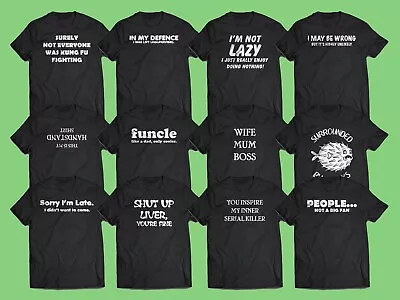 Buy Mens Funny T Shirt Unisex Novelty Slogan T-shirts Joke Women Birthday Gift Party • 9.99£
