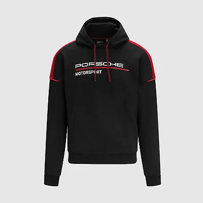 Buy Porsche Motorsport Official Pullover Hoody Sweat Black / Red Free UK Shipping • 79.99£