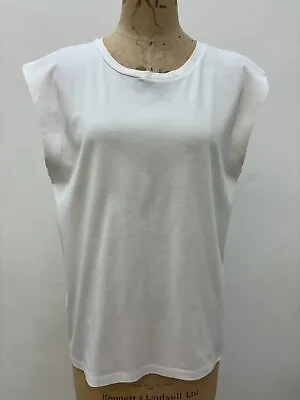 Buy Witchery Women's White Cotton Cap Sleeve Jersey T-shirt, Uk Size Small • 4£