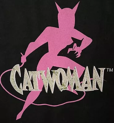 Buy New Official Womens Girls Dc Comics Catwoman In Pink Tshirt Top Size Large • 7.99£