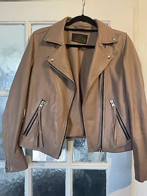 Buy All Saints Womens Leather Jacket Size 12 • 19.88£
