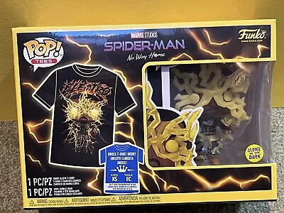 Buy Spiderman No Way Home Funko Pop Tee Electro #1164 Glow In The Dark Marvel Sealed • 33.03£