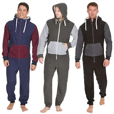 Buy Mens Pyjamas Onezee Set Loungewear Nightwear All In One Pajamas Fleece Boys • 6.99£