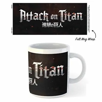 Buy Attack On Titan - Anime 'Logo' Coffee Tea Mug - Licensed **FREE DELIVERY** • 18.11£