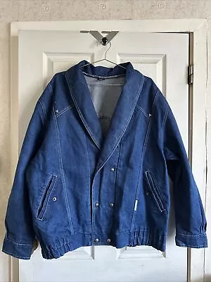 Buy Unique Yukon Denim Jacket With Lapels & Double Breasted Poppers - 50” Chest • 29.99£