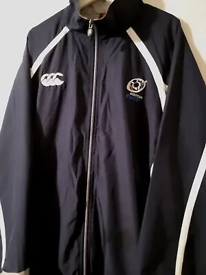 Buy Scotland Rugby Canterbury Full Zip Rain Jacket Official Team Kit Blue UKXXL • 25.47£