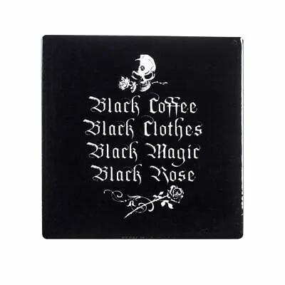 Buy Alchemy Gothic Black Coffee Black Clothes Black Ceramic Coaster • 5.99£
