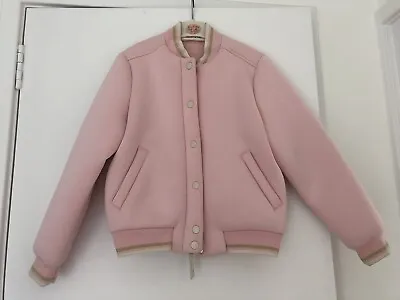 Buy Bonpoint Girls Pink ‘Paris’ Varsity Jacket Bomber Jacket Coat 10 Years • 79£