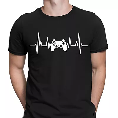 Buy Heartbeat Gaming Game Inspired Controller Gamer Novelty Mens T-Shirts Top #NED • 3.99£