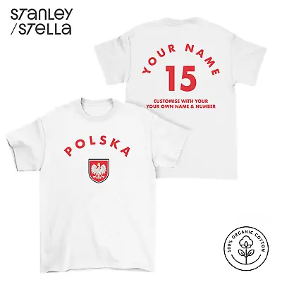 Buy POLSKA Personalised T-Shirt Name/Number Mens Kids Baby Womens Football Poland • 14.36£
