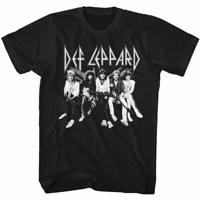 Buy Def Leppard Black And White Group Photo Men's T Shirt Metal Music Merch • 40.90£