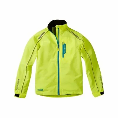 Buy Madison Protec Men's Hi Viz Waterproof Cycling Jacket, Biking, Riding, Yellow. • 24.99£