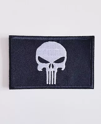 Buy Iron-on Patch Embroidered Patch Punisher Skull - PA0045 • 3.95£