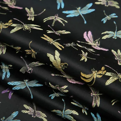 Buy Dragonfly Embroiderd Damask Satin Brocade Fabric Jacquard Costume Cushion DIY • 9.83£
