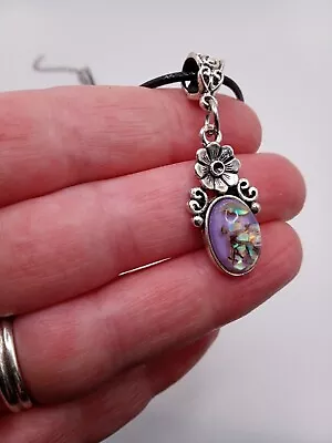Buy NEW Beautiful Lilac Resin Teardrop Necklace Pretty Style  Alternative Jewellery  • 3.95£