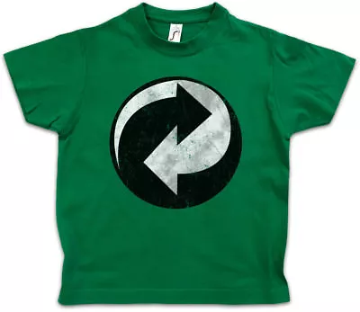 Buy RECYCLING SYMBOL Kids Boys T-Shirt Green Point Arrow The Recycle Big Punkt • 16.99£