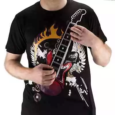 Buy Electric Rock Playable Guitar T-Shirt Short Sleeve T Shirts Men Women Xmas Gifts • 22£