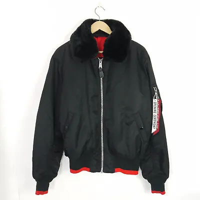 Buy Opening Ceremony Alpha Industries MA-1 Reversible Black Red Bomber Jacket Size M • 9.99£