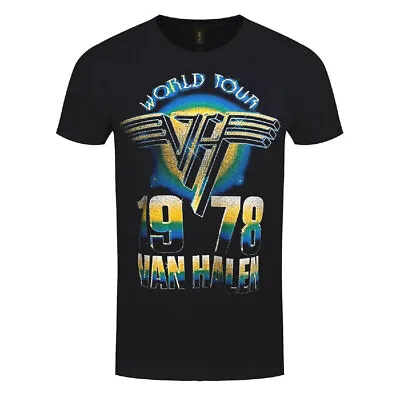 Buy Van Halen T-Shirt 1978 World Tour Band New Black Official • 15.95£