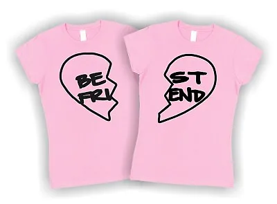 Buy Best Friends 2 Matching T-Shirts BFF Sisters Gift Adults Teenagers Set Besties • 24.99£