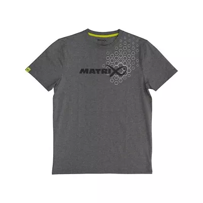 Buy Matrix Hex Print T-Shirt Grey Coarse Fishing Clothing & Footwear - All Sizes • 18.99£