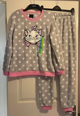 Buy Disney Aristocat Marie Cat Ladies Cosy Fleece Pyjamas Women Cat PJ's Small 10-12 • 25£