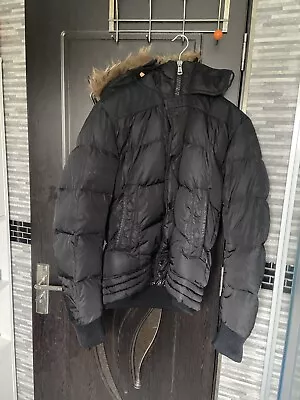 Buy Moncler Jacket With Hood Fur Mens Black Size S Very Good Condition Except Cuffs • 450£