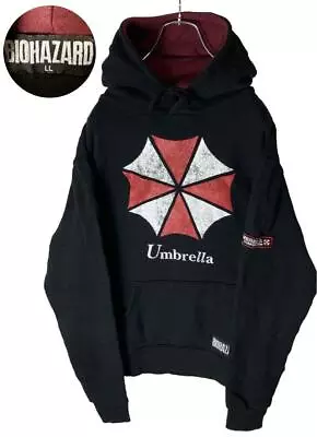Buy Old Clothes Resident Evil Umbrella Company Big Logo Hoodie Black Ll Loose • 167.83£