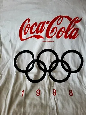 Buy Vintage Coca Cola Olympic 1988 T Shirt Size L Very Rare • 10£