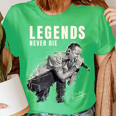 Buy Chester Bennington Legends Never Die Rock Music Singer Retro Womens T-Shirts#6GV • 9.99£