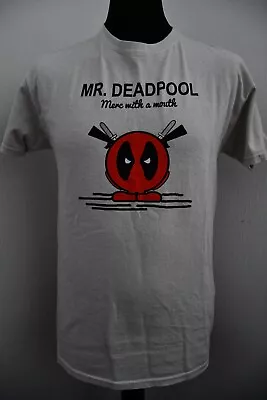 Buy Deadpool Mr Men T-Shirt Gildan Heavy Cotton Size M • 5£