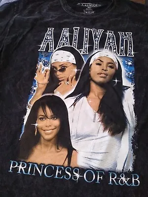 Buy AALIYAH - Princess Of R&B Tie Dye T-shirt ~Never Worn~ M/L • 34.46£