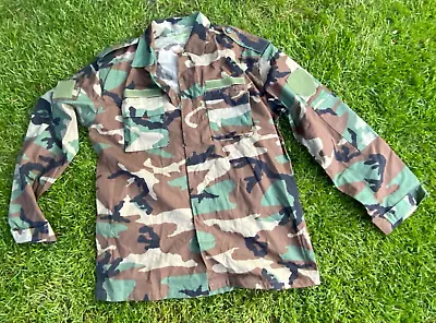 Buy Vintage Milita SHIRT  90s M65 Field Cold Weather Camouflage SIZE XL • 10£