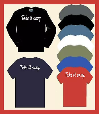 Buy TAKE IT EASY T Shirt Long Sleeve Classic Rider Brother Sister Husband  Dad Son • 15.99£